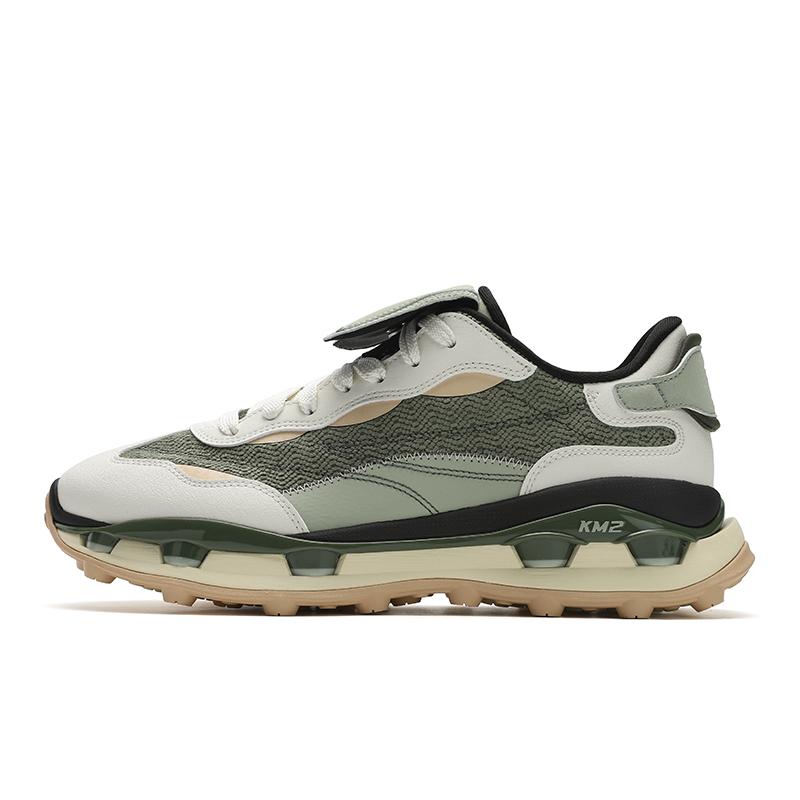Fila KM2 Удобные Прочные Повседневные Кроссовки с Низким Верхом Мужские кроссовки Серо-зеленые F12M513102FPC