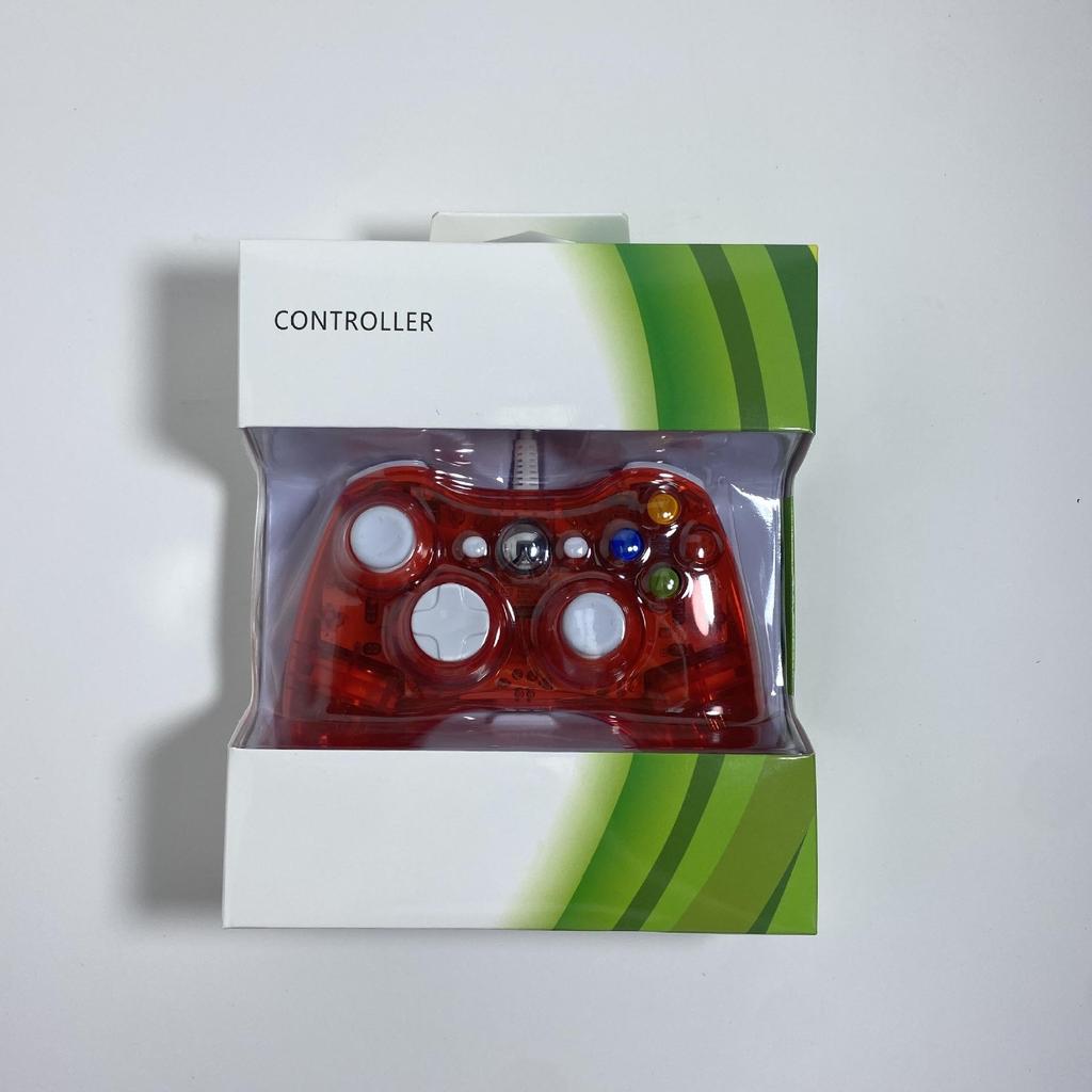 VAORLO Проводной USB-контроллер, геймпады для Xbox 360, джойстик с прозрачным корпусом, геймпад для ПК с ОС Windows, компьютер со светодиодной подсветкой
