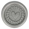 Wax Seal - Artemio - Heart - Silver - 25 Mm - 10 Pcs