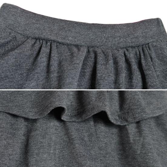 Юбка-кюлоты для девочек, однотонная юбка-шорты с оборками и средней посадкой, эластичные облегающие брюки для девочек, повседневная одежда