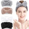 Spa Headband for Women Facial Makeup Headbands Soft Coral Fleece Cosmetic Hairband Girls Bow Hair Bands Headwrap for Washing Face Mask Shower Gifts