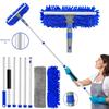 Стеклоочиститель с длинной ручкой, двухсторонний: 3-в-1 Инструмент для мытья окон для дома и клининга
