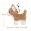 Apricot Lamb Charming Corgi Cute Soft Keychain Plush Toy, Perfect for Boys and Girls, Fits Kids Backpacks and Purses, 13cm