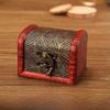 Retro Wooden Jewelry Box With Cover For Desk Storage And Gift Packaging