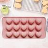 Chocolate Mold 15 Grids 3D Heart-shaped Candy Mold Non-stick Silicone Baking Cake Mold for Home Kitchen