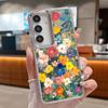 INS Акварельный Цветочный Чехол Для Samsung S26 S25 Ultra S24 FE S23 Plus S22 S21 A15 A16 A17 A35 A36 A37 A54 A55 A56 A57 5G Покрытие Линзы Мягкий Чехол