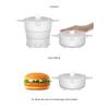 Складная электрическая плита Hot Pot 800 Вт 1,2 л дорожная кастрюля для кемпинга офиса отеля лапша каша суп дорожная складная электрическая кастрюля