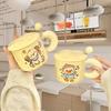 Cartoon Bear Birthday Gift Ceramic Mug with Lid Spoon Cup for Girls with High Appearance Household Water Cup Coffee Cup