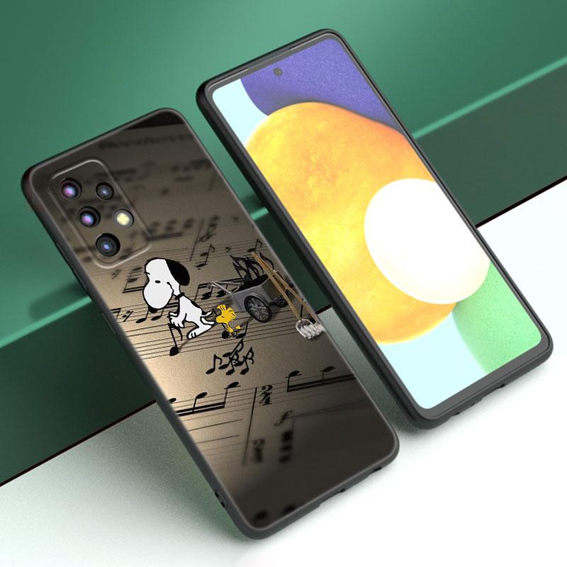 Cartoon Kawaii Snoopy Phone Case For Samsung A13 A22 A24 A32 A23 A25 A34 A35 A52S A53 A54 A55 A73 5G A12 A14 A15 A31 A33 A50 A51