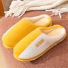 Тапочки женские зимние толстые теплые хлопковые туфли мужские большие размеры домашние мягкие шлепанцы на платформе нескользящие женские тапочки