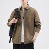 Japanese Retro Tooling Shirt Men'S Khaki Versatile Loose Large Size Casual Shirt Jacket Top Tide