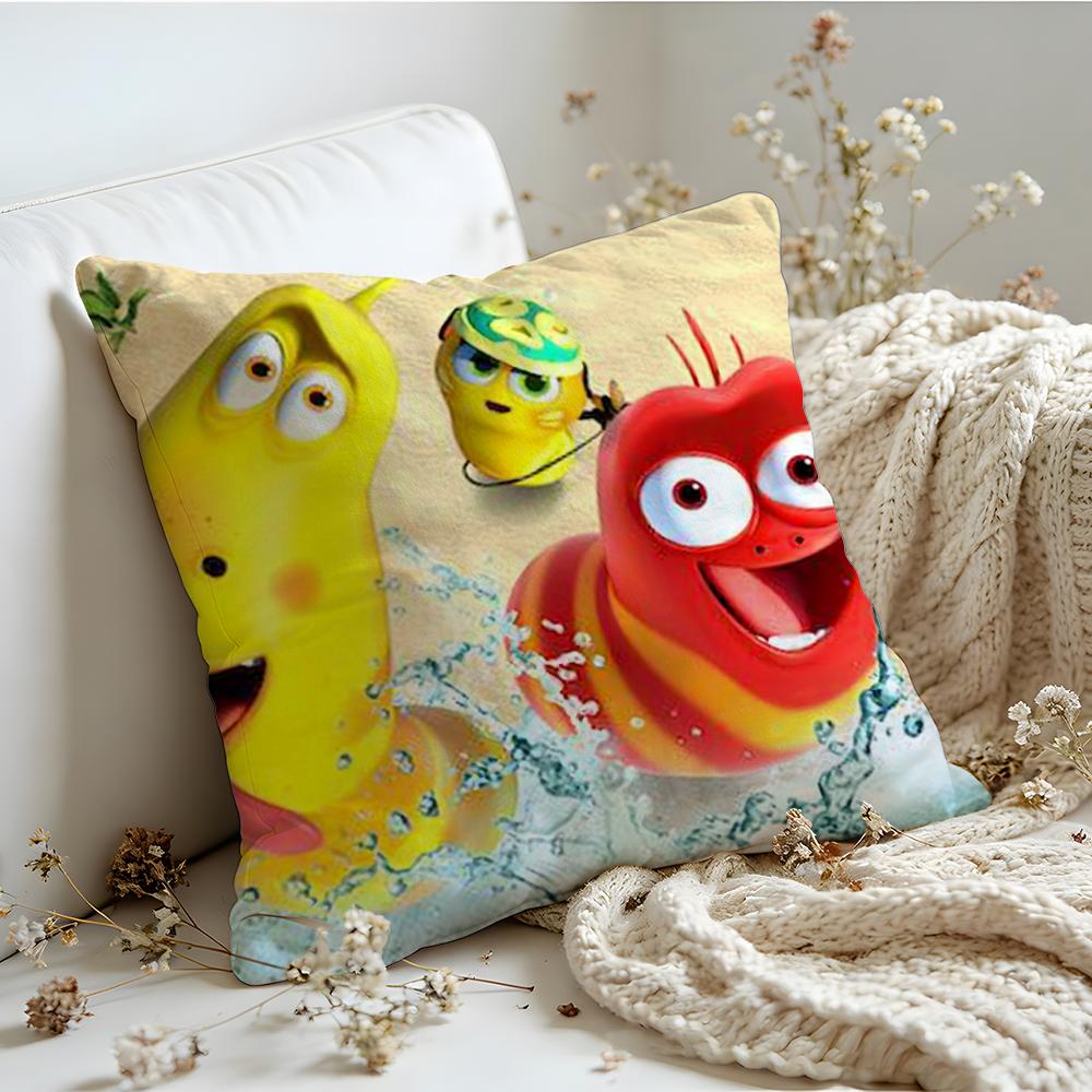 Cushion Cover Linen SkinFriendly Soft Decorative Case For Sofa Home Decor Funny LLarva Pillow cover