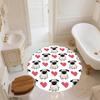 Pug pattern round rug,Carpet Rug for Living Room Bedroom Sofa Playroom Decor,Non-slip Floor Mat,Holiday Gifts and Birthday Gifts