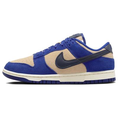 Dunk Low LX Синие замшевые женские кроссовки Deep-Royal-Blue Dark-Obsidian DV7411-400