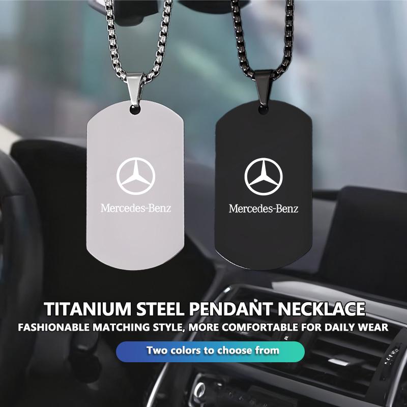 Для Benz Стальной Кулон-Ожерелье с Логотипом Автомобиля Персонализированные Декоративные Авто Аксессуары Эксклюзивные AMG W124 W203 W204 SPRINTER V