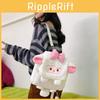 Cute Soft Lamb Plush Cartoon Backpack Curved Shoulder Straps Girls Students
