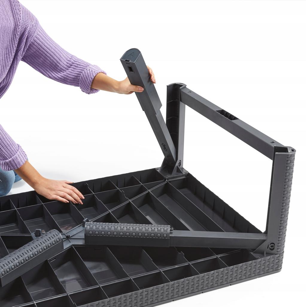 Stolik Stół Ogrodowy Na Taras Balkon Kawowy Regulowany 2W1 KETER 