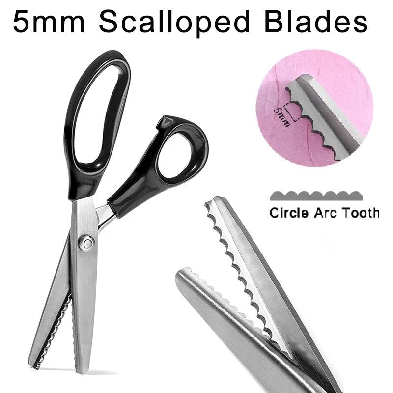 1 шт. Ножницы для зигзага из нержавеющей стали, ножницы для шитья, зубчатые лезвия, кружевные ножницы, швейные изделия, зигзагообразная резка, портной