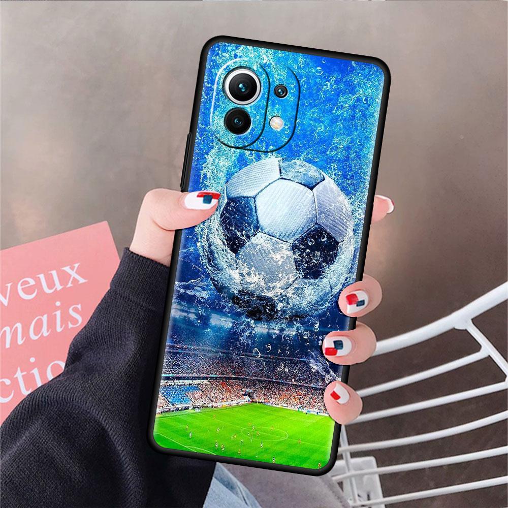 Футбольный чехол Funda для Xiaomi Mi 11 Lite 5G NE 11T Pro 10T 9T Note 10 12 12X 12S, ультрамягкий силиконовый чехол для телефона