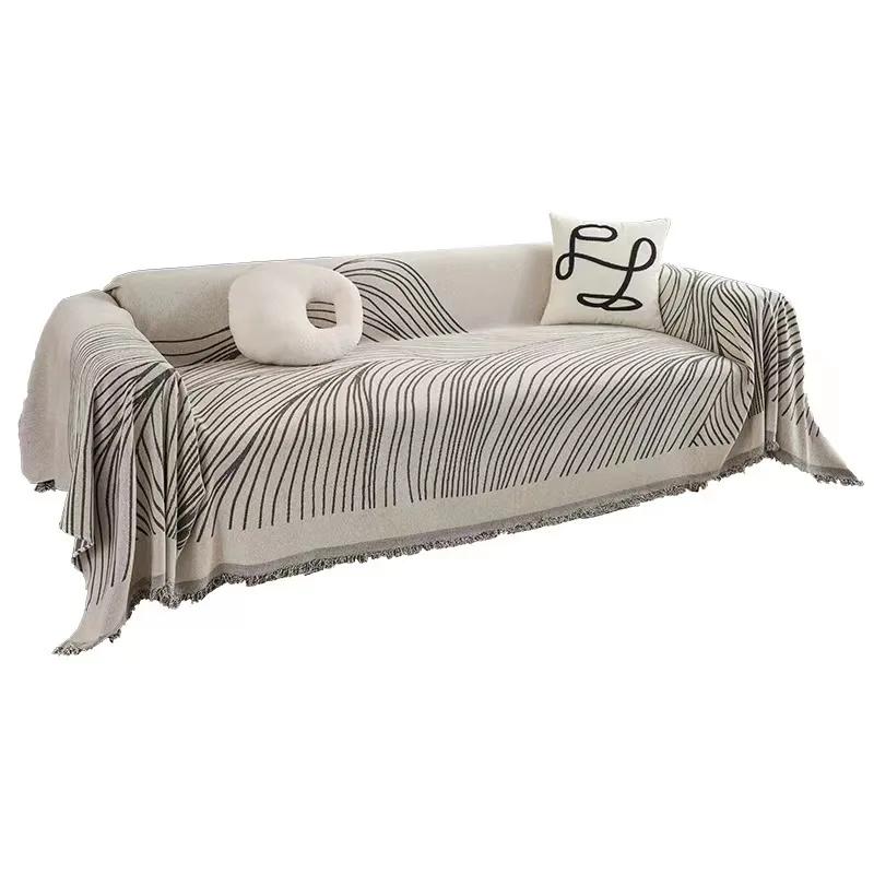 Home Camping Blanket Tapestry Bedspread Nordic Home Decor Leisure Sofa Cover Tassel Line Blanket Wild Tent Ornament Blanket