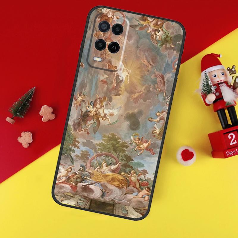 Художественный чехол Микеланджело для Oppo A78 A98 A18 A38 A58 A5 A6 Pro A54 A74 A94 A17 A57 A80 A60 A40 A96 A76 A16 A15