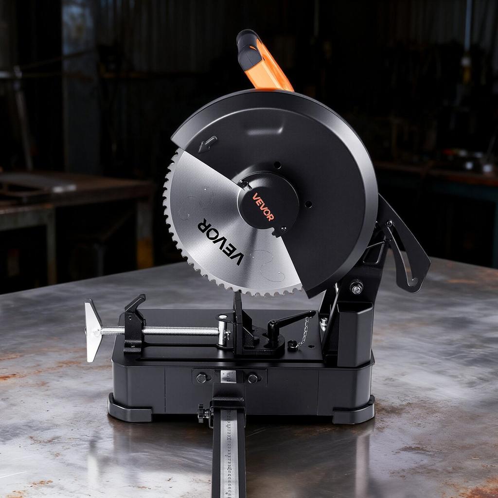 Chop Saw, 355 mm Stainless Steel Cold Cut Blade, 3500 W Powerful Brushless Motor, 750-1200 r/min Adjustable Speed, Metal Cutting Chop Saw for Metal