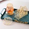 Yousheng Creative Gold Foil Decor Подставка для чашки Красивый более утолщенный акриловый коврик для чашки Кухонные принадлежности