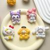 Большие смоляные украшения Sanrio с мультяшными персонажами для DIY-аксессуаров: Крем-клей, Заколки для волос, Брелоки