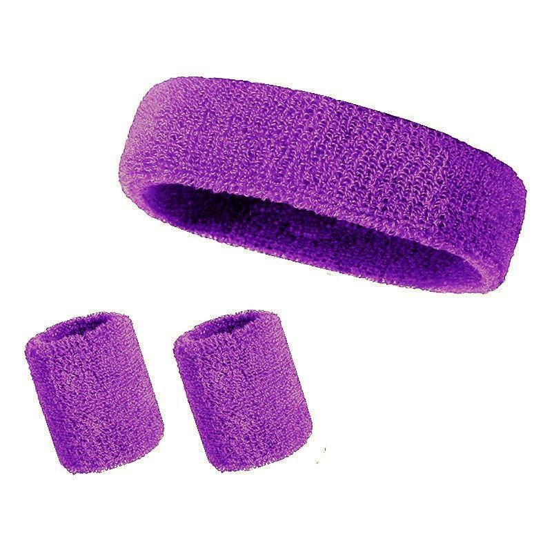 Sports Headband and Wrist Strap 3-piece Set, Sports Football Sweat Absorber, Girl's Headband and Wrist Sweatband