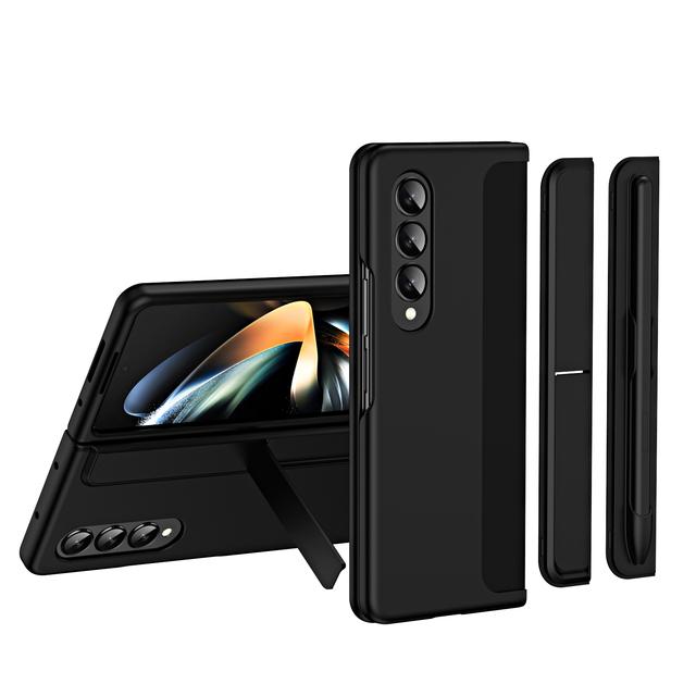 Для Samsung Galaxy Z Fold 4 3 Чехол Съемный Держатель Ручки Невидимый Кронштейн Подставка Жесткий Матовый Чехол Для ПК Со Стилусом
