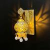 Light Up Lantern Fridge Magnet with Tassel Pendant Chinese Style Cute Kitchen Ornament for Friends Souvenir Holiday Gift