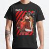 Summer Men Fashion Casual Short Sleeves Asuka Langley Soryu Black Tees Oversized T-shirts