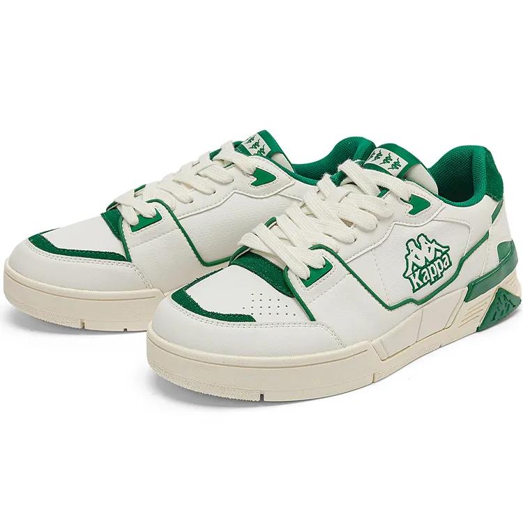 Kappa Slip Resistant Abrasion Resistant Low top Skateboard Shoes Unisex White Green (Unisex) Skate Shoes K0CY5CC08D 025