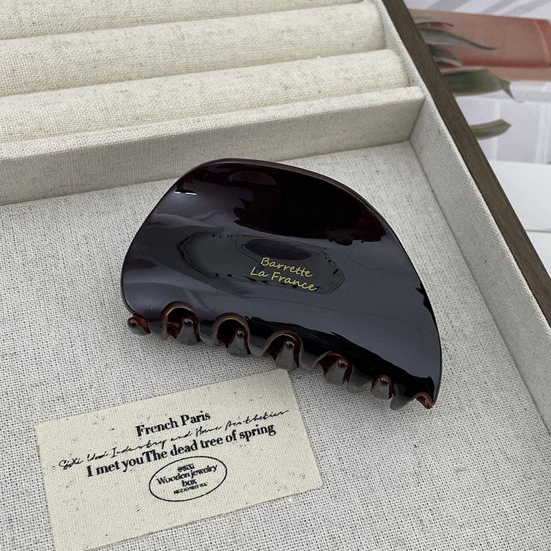Французская винтажная заколка для волос в виде полукруглой дуги 7,7 см, простая, нежная, ацетатная заколка-акула, аксессуары для волос для женщин, девушек