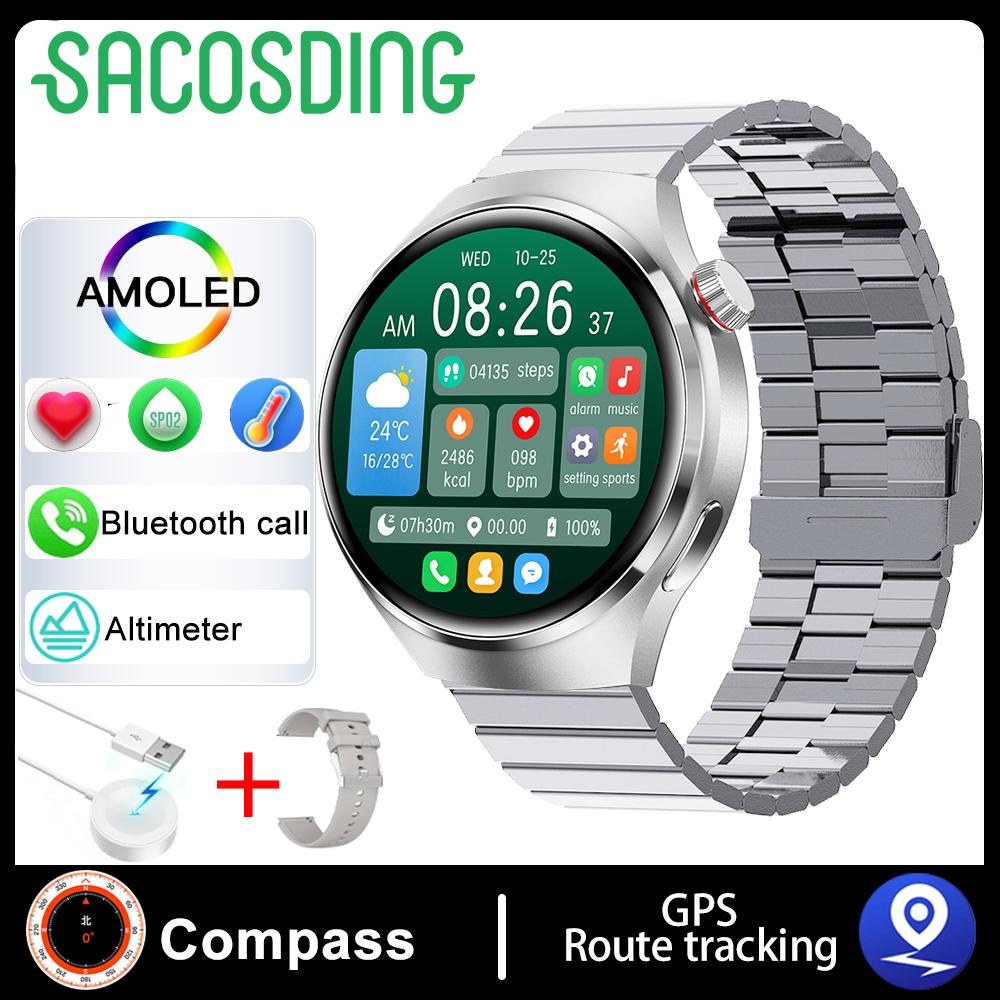SCOSDING 2023 Новые NFC Смарт-часы Мужские спортивные часы с голосовым вызовом GT4 Pro Компас GPS-трекер Водонепроницаемые умные часы для Huawei Xiaomi iOS