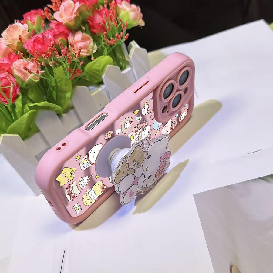 Чехол Sanrio KT с подставкой и подушкой безопасности для Apple 14/15PM