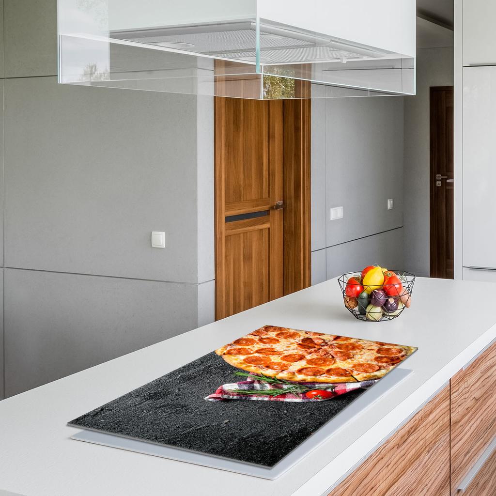 Szklana płyta ochronna na kuchenkę 90x52 Pizza
