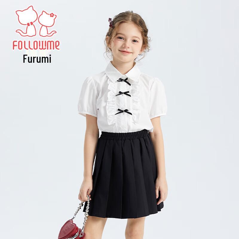 Комплект из преппи-рубашки и плиссированной юбки для девочек Fuloumi
