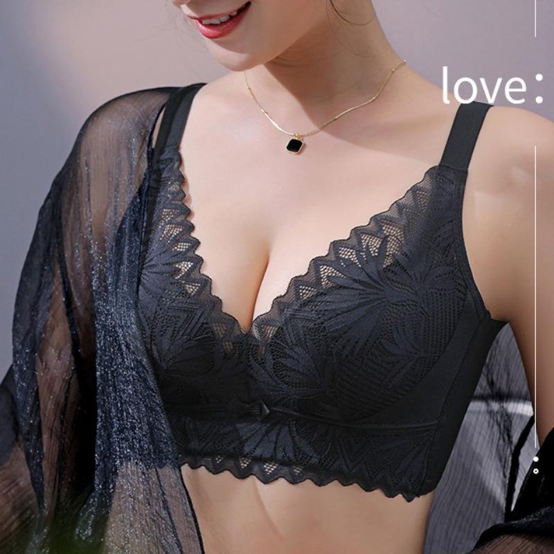 Нижнее белье Gather Collect Vice Грудь против провисания без поддержки стального кольца Сексуальный регулируемый бюстгальтер