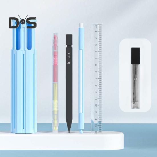 Пенал шестиугольный портативный карандаш коробка для гелевых ручек крышка с легким доступом отделения для карточек независимый держатель для ручек школьные принадлежности