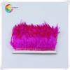 Wholesale Saddle Rooster Feather Fringe Trim Height 8 -10cm Burgundy Rooster Feather Trimming Ribbon Feather Sewing Feather