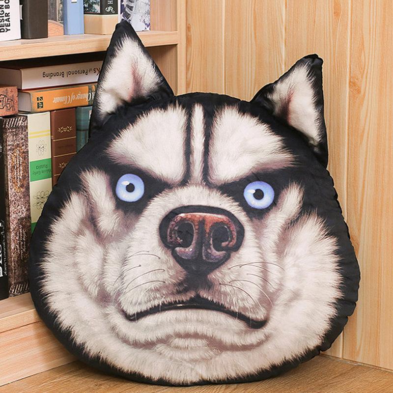 3D креативная плюшевая игрушка-подушка хаски кукла смешной бог и раздраженная голова собаки подарок на день святого валентина девочке на день рождения