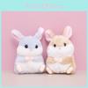 Adorable Plush Rabbit Doll Cute Stuffed Bunny Toy For Kids School Gifts Backpack Accessory