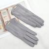 Women Touch Screen Gloves Fashion Mittens Autumn Winter Warm Thin Cashmere Cycling Suede Fabric Windproof Gloves LXY
