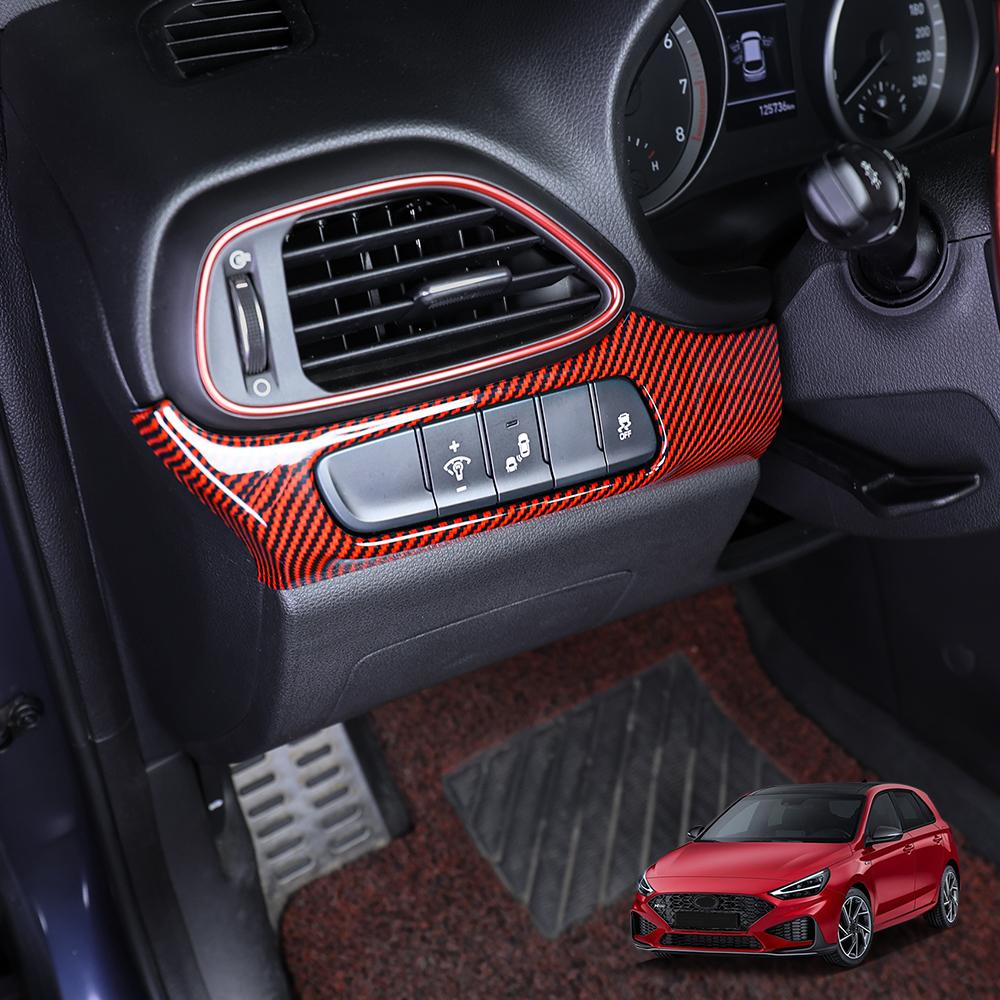 Для Hyundai I30/I30 N 2017-2026 Автомобильный Тюнинг Углеродное Волокно Кнопка Регулировки Фары Накладка Аксессуары LHD