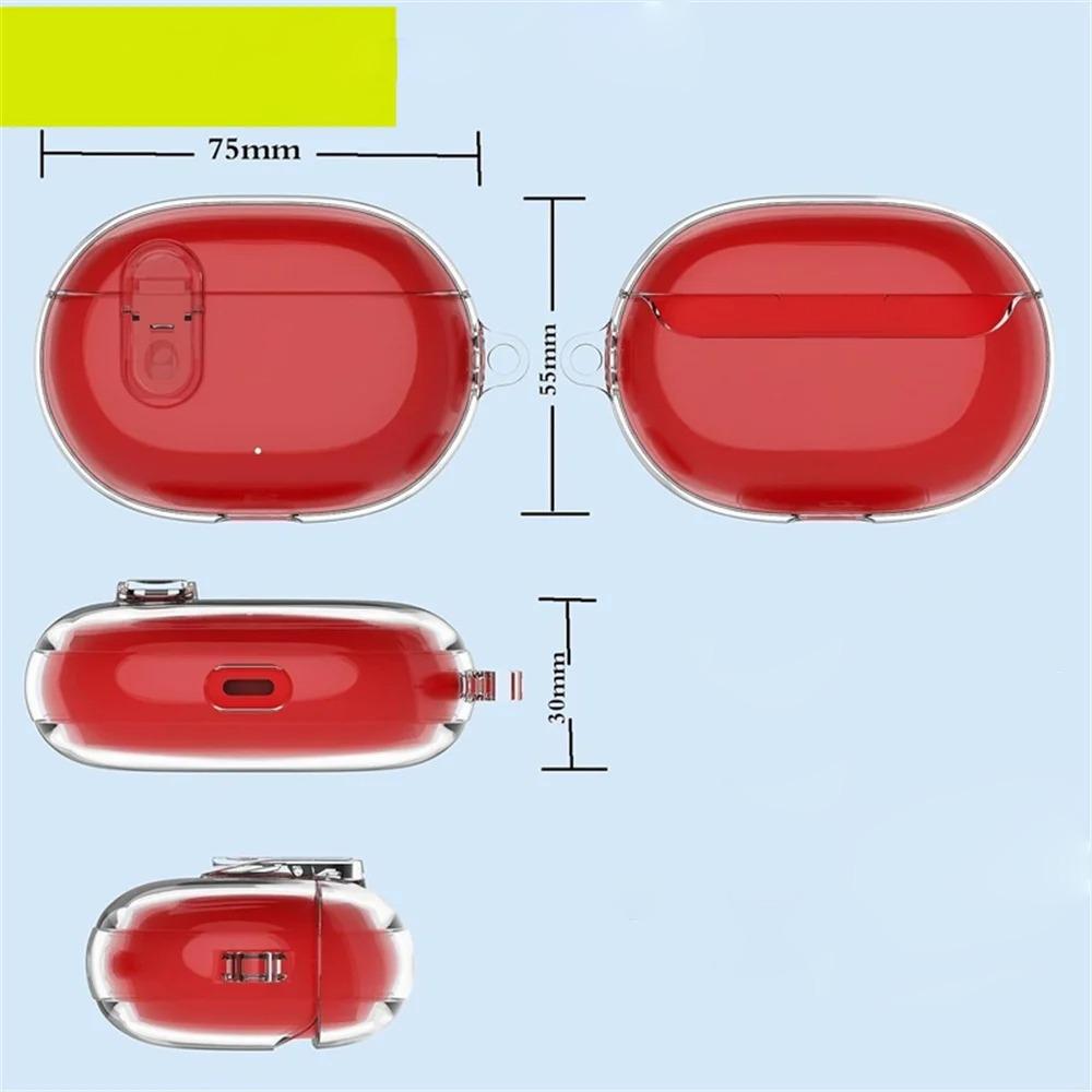 TPU Earphone Protective Case Transparent Lock Catch Earphone Soft Cover Dustproof Soft for Beats Studio Buds/Buds+