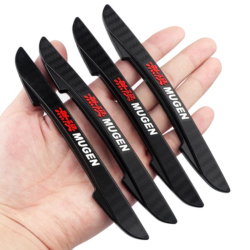 AQF1 4pc Car Door Anti-collision Strip Decoration Auto Accessories For Honda Civic 10th 11th Gen Hrv Jazz City Fit Accord 7 Crv Mugen