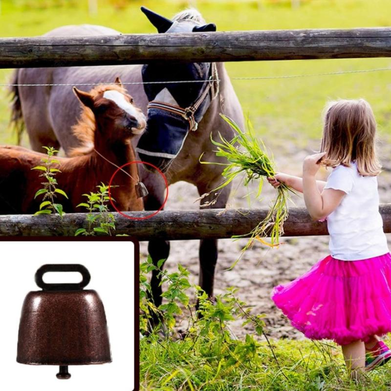 5 шт. Пастбищные Медные Колокольчики, Животные Медные Громкие Бронзовые Маленькие Латунные Колокольчики, для Коров Лошадей Овец Кошек Маленьких Домашних Животных Противоугонные Аксессуары