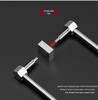 Metal Sheathed Fiber Optic Sensor Amplifier with Right Angle Elbow and Extended Reflective Through-Beam Cable