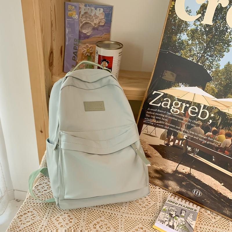 Рюкзак для кампуса, женский однотонный школьный рюкзак большой емкости для учащихся средней школы